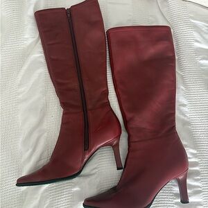 Red Genuine Leather Boots